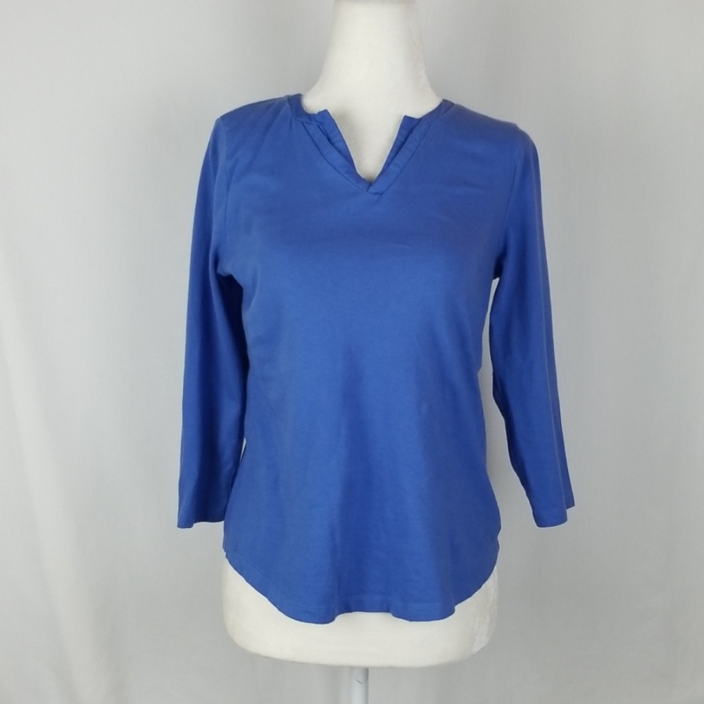 Talbots Blue 3/4 Sleeve Shirt